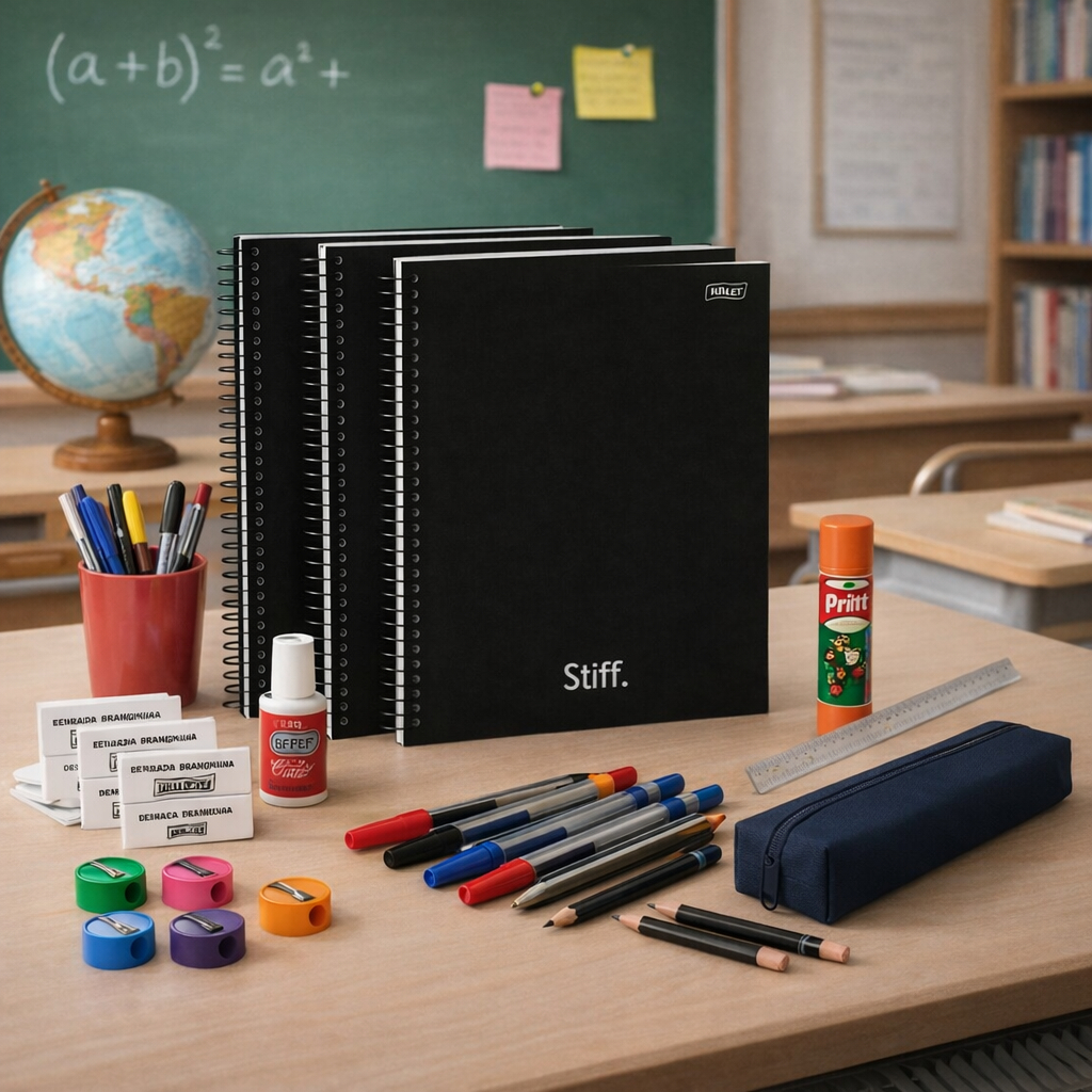 Kit 15 Itens Material Escolar Completo Volta Ás Aulas Universitário Ensino Médio em Oferta na Shopee