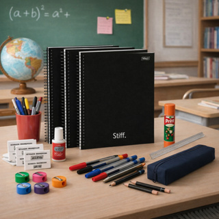 Kit 15 Itens Material Escolar Completo Volta Ás Aulas Universitário Ensino Médio em Oferta na Shopee