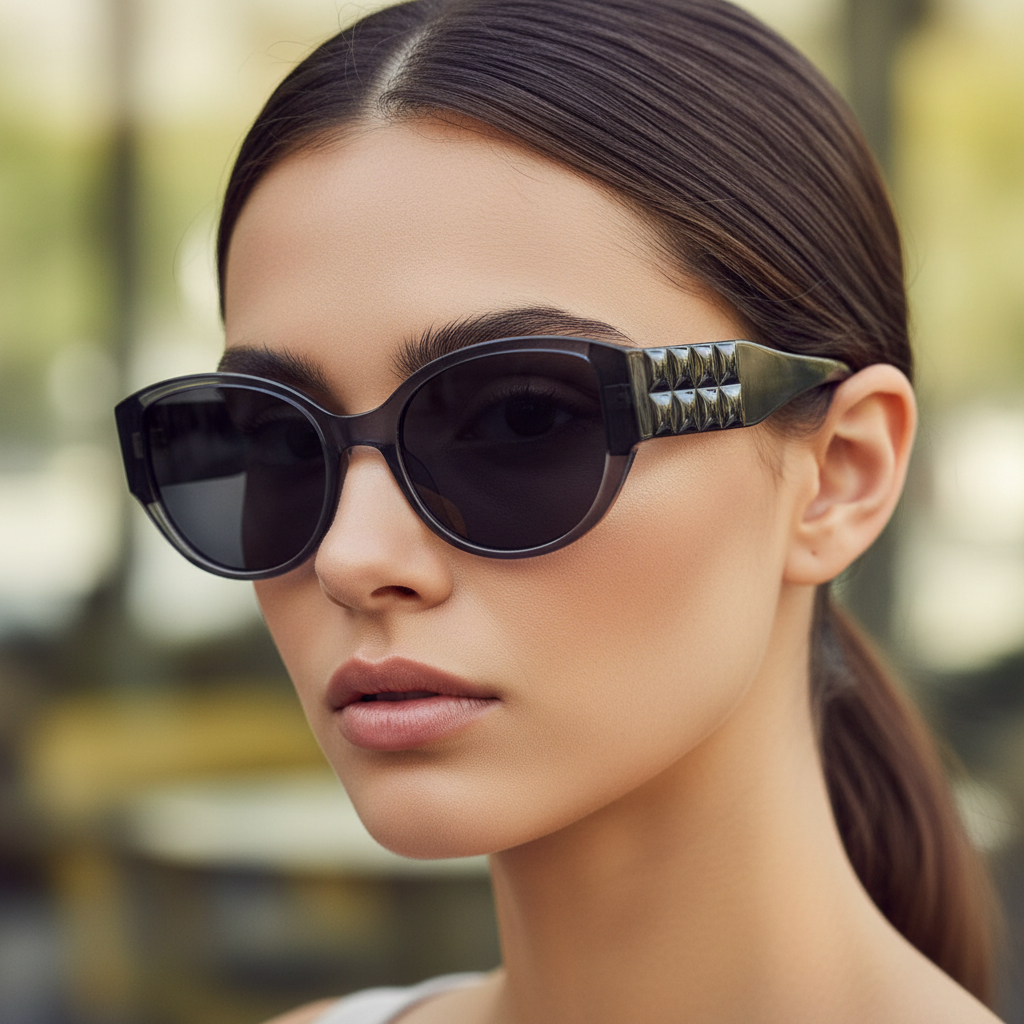 Óculos de Sol Escuro Feminino Importado Maxi Acetato Premium com Proteção UV 400