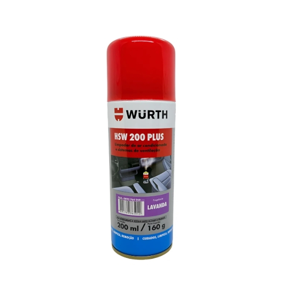 Limpa Ar Condicionado Hsw 200 Plus 200ml Higienizador Wurth