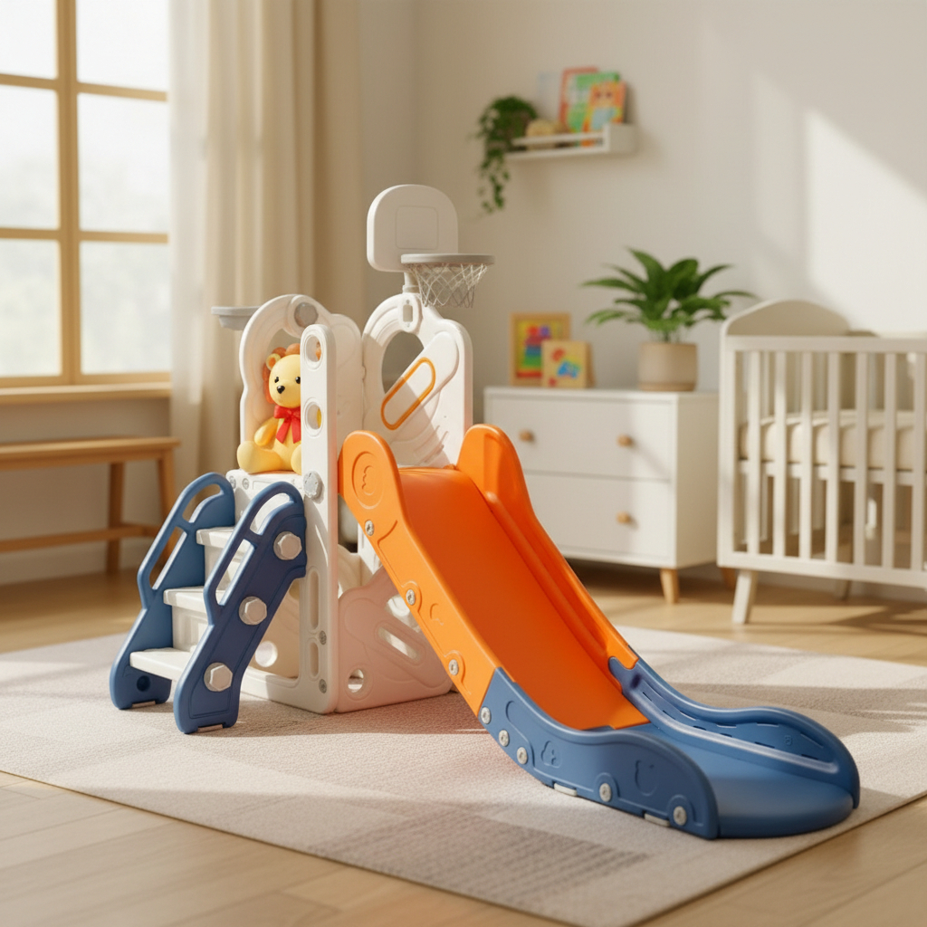 Playground Infantil 4x1 Escorregador Cesta Telescópio Laranja Espaço Multifuncional Importway em Oferta na Shopee