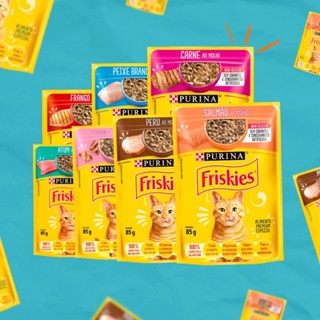 Ração Úmida Nestlé Purina Friskies Sachê para Gatos 85g Caixa 15 Unidades em Oferta na Shopee