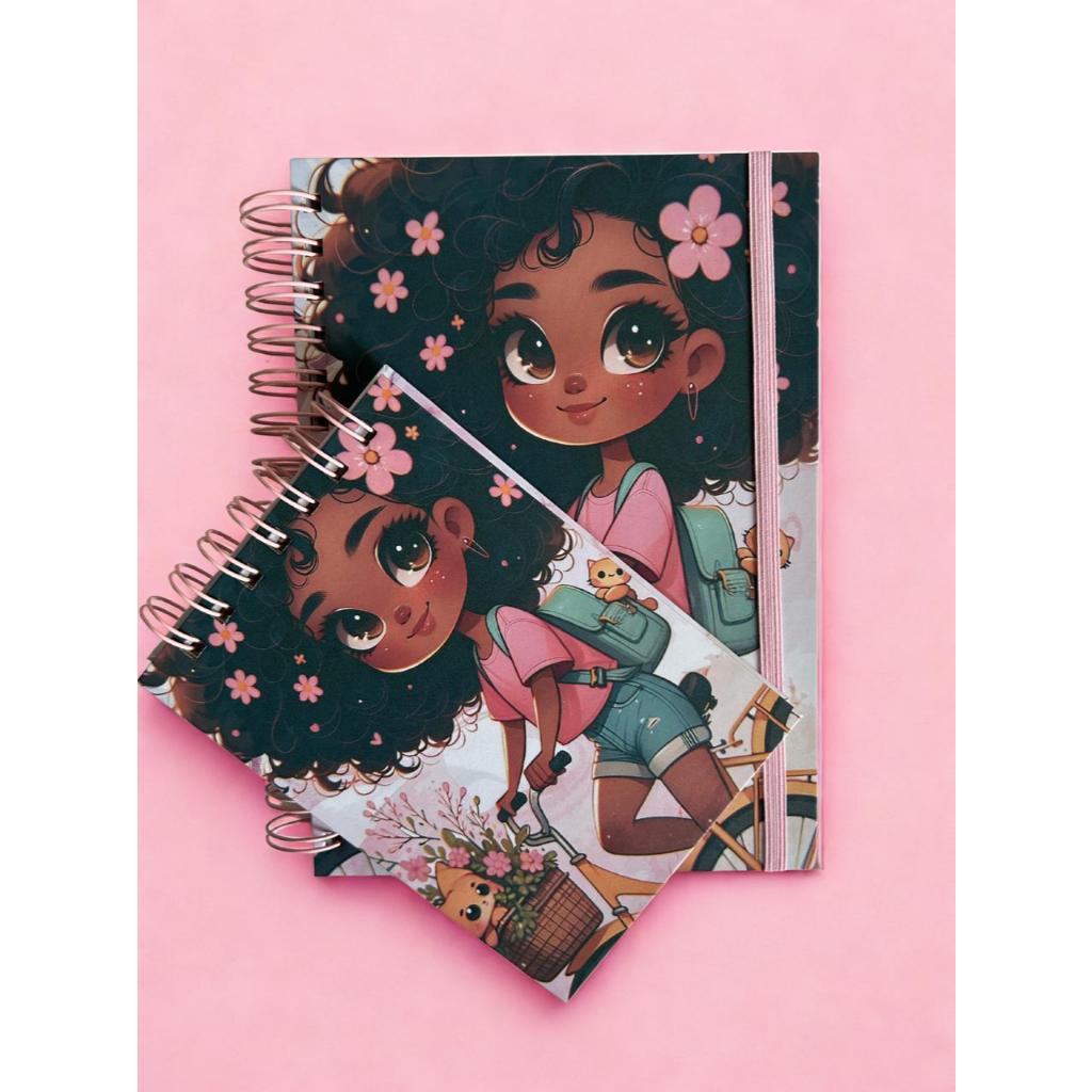 Caderno de Anotações/ A5 Pautado/ escolar / Capa Dura / Personalizados / Bloco A6
