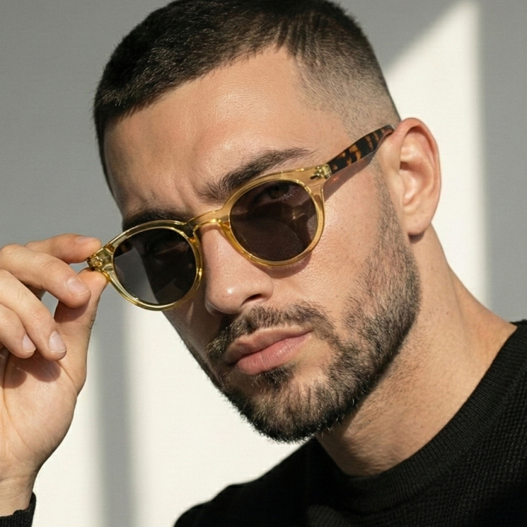 Óculos de Sol Redondo Premium Vintage Classico Tendencia Retro Blogueira uv400 Masculino Feminino