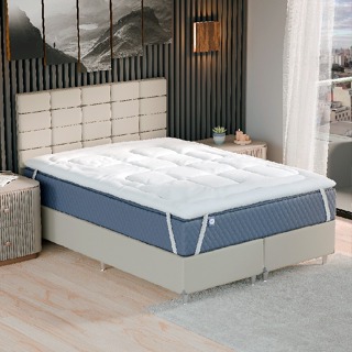 Pillow Top Casal Toque de Pluma Extra Macio Protetor de Colchão Solteiro Casal Queen King em Oferta na Shopee