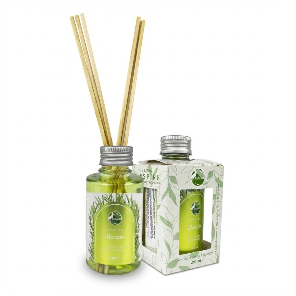 Aromatizador de Ambiente Alecrim 200ml Pantanal Aromas - Difusor Fragrância Casa Escritório Premium
