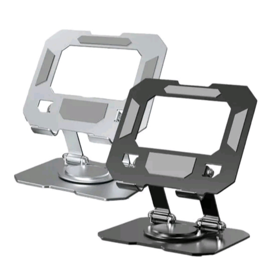 Suporte iPad Totalmente Alumínio de Mesa Base Rotatória Ajustável Dobrável 360º Para Tablets Mac-LC