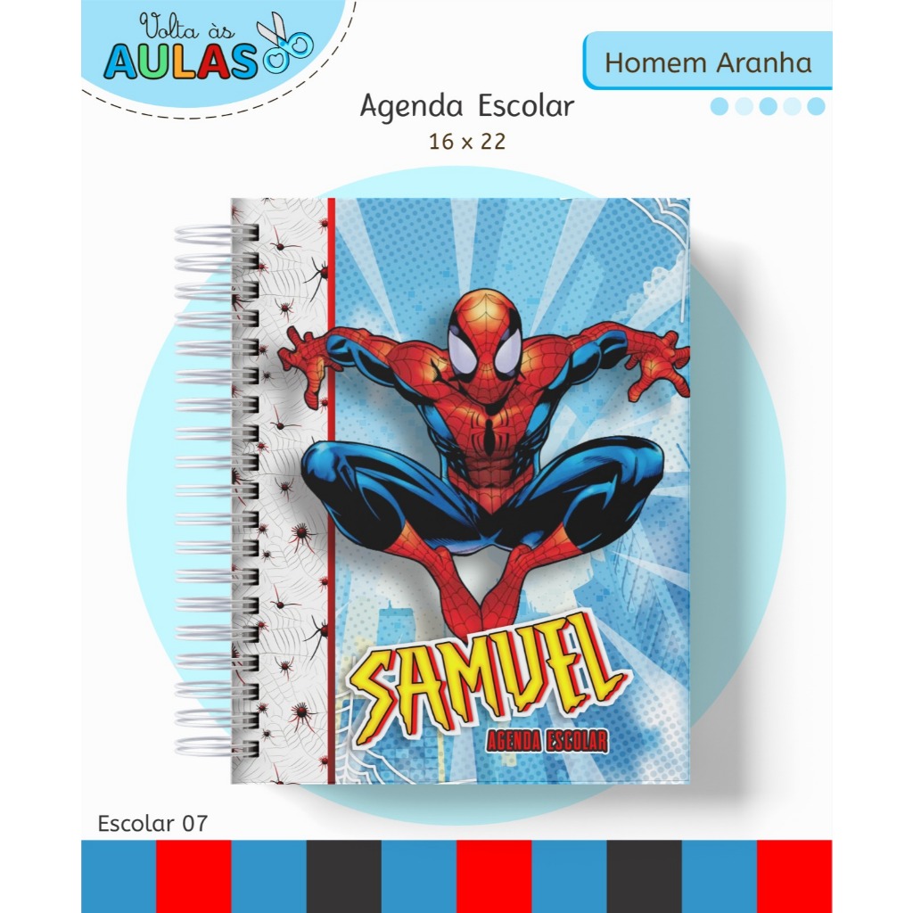 Caderno HOMEM ARANHA - personalizado com nome em Oferta na Shopee