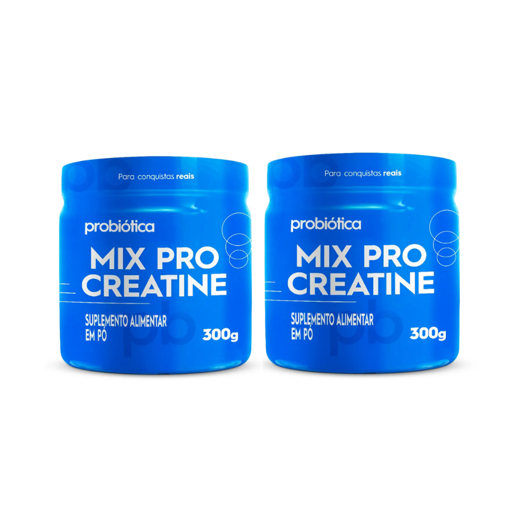Kit 2 Mix Pro Creatina Monohidratada 300g Suplemento em Pó Creatine Probiotica em Oferta na Shopee