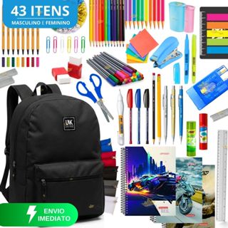 Material Escolar Completo Sem Com Mochila Escolar Masculino Estojo Escolar Feminino Masculino Volta As Aulas em Oferta na Shopee