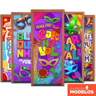 Capa Decorativa Para Porta Carnaval Em Tecido Sublimado Retangular Veste Porta C/ Elástico 0,85x2,1m em Oferta na Shopee