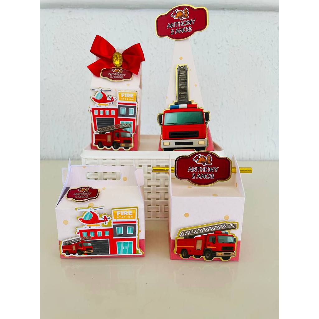 Kit Festa lembrancinha personalizada Bombeiros Personalizados lembrancinhas | festa infantil | aniversário