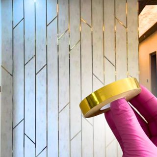 Fita 1CM Adesiva Dourada Lisa 10M Decoração De Tetos Parede Piso Resistente 1UNIDADE em Oferta na Shopee