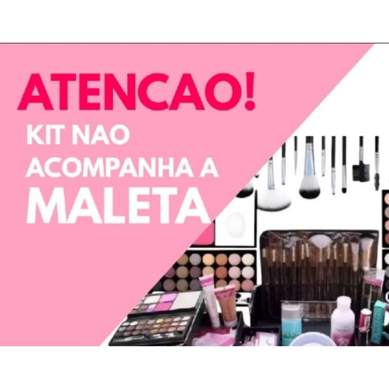 kit de maquiagem acessorios skin care com 10 itens,batom,kit de pincel,entre outros(obs não acompanha a maleta) — imagem 2 de 2