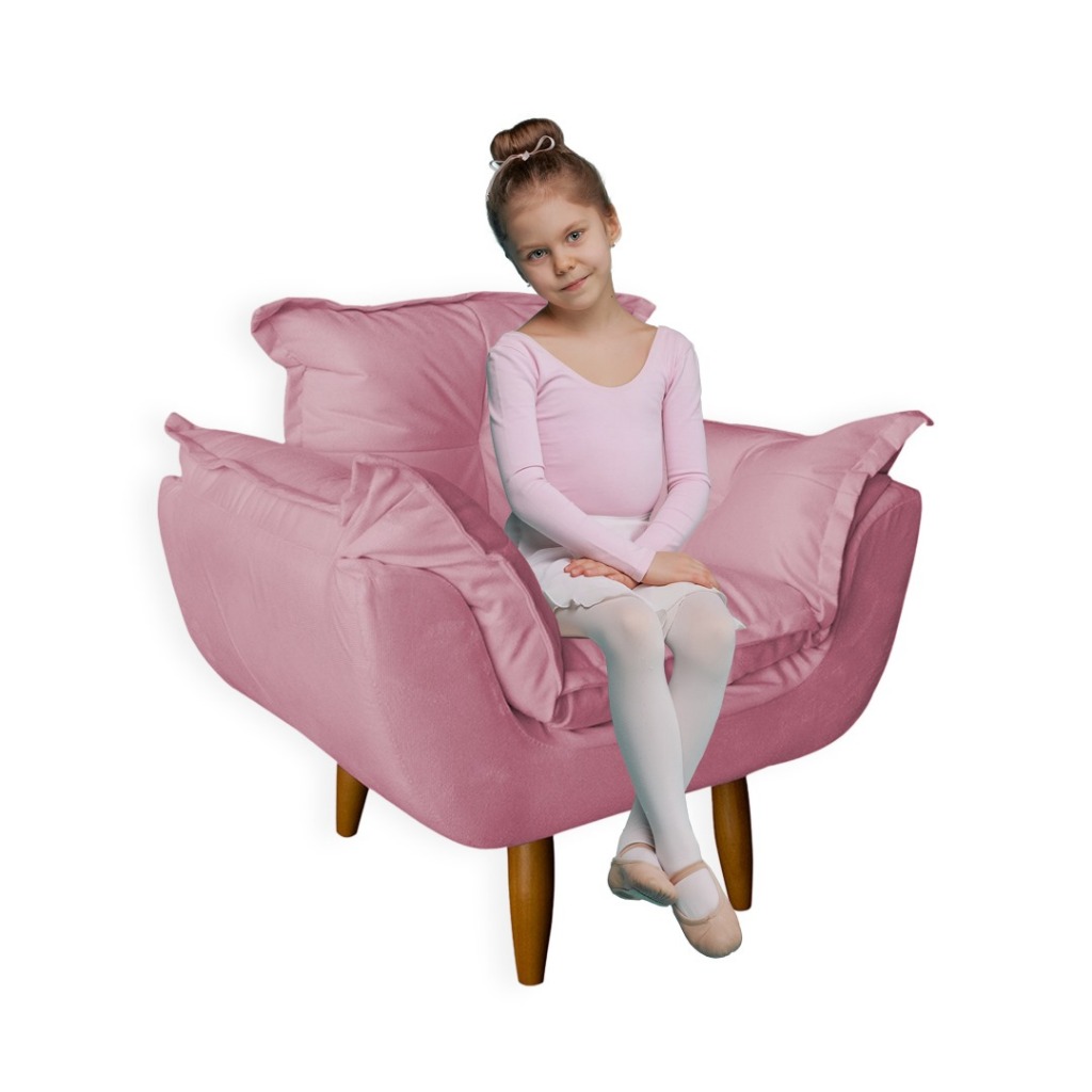 INFANTIL- Poltrona Para Crianças 2 a 5 anos infantil Mini Opala Opalinha Suede