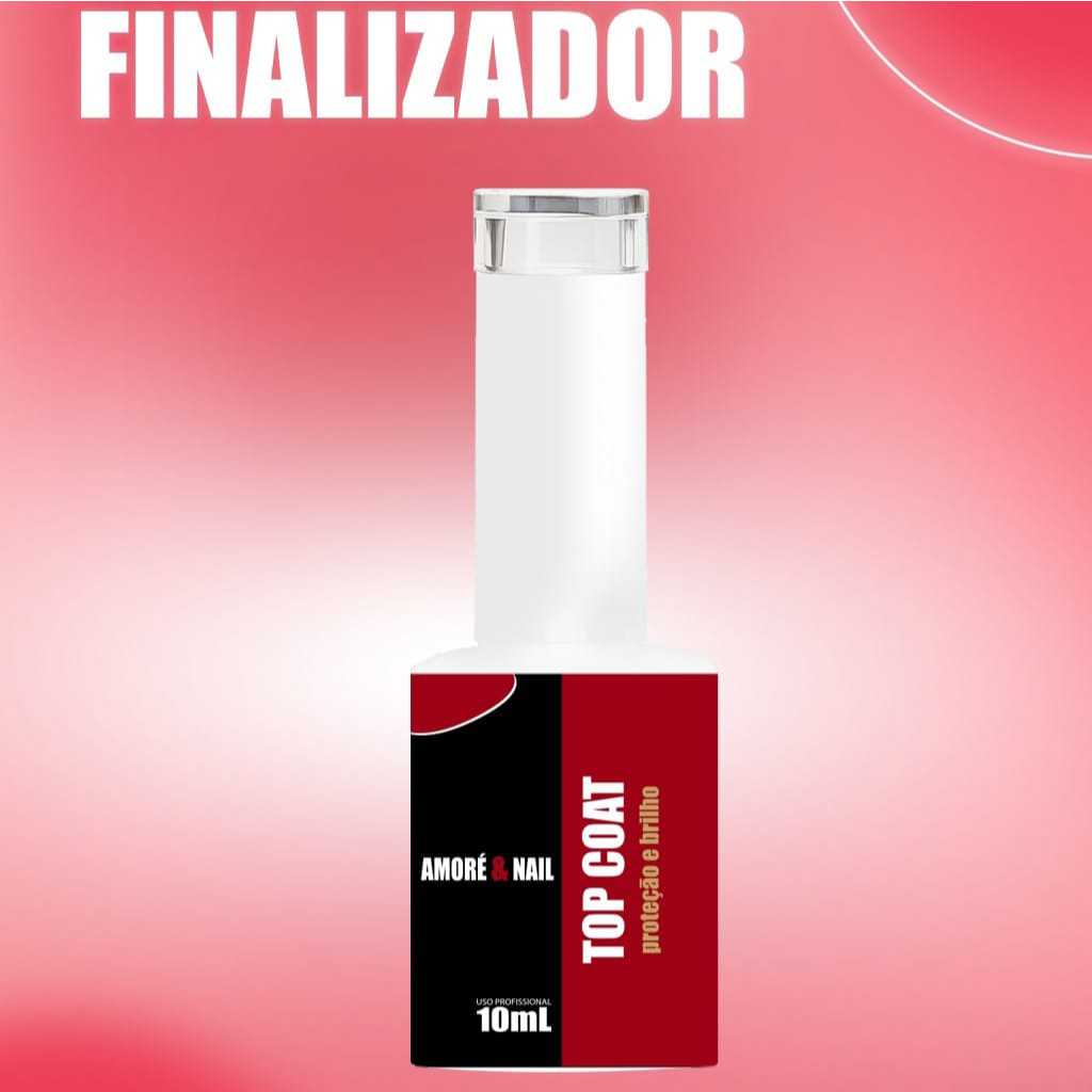 Top Coat Selante Alto Brilho Para Unhas De Gel Salão AMORÉ & NAIL 10ml Lançamento em Oferta na Shopee