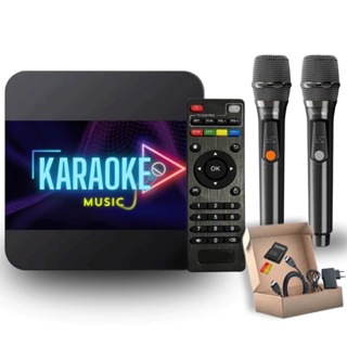 Aparelho de Karaoke + 18.000 Músicas Videoke + Pontuação Real  + 2 Microfones s/fio em Oferta na Shopee