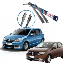 Palheta Limpador Parabrisa Logan Sandero 2014 A 2022 Preto