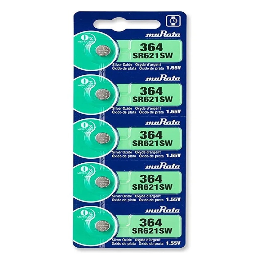 05 Bateria Murata Sony 364 Sr621sw - 05 Unidades - 01 Cartela - Original