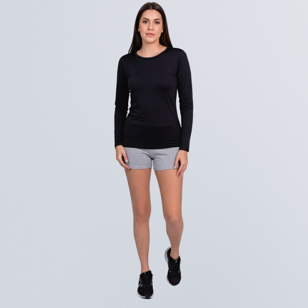 Camiseta Térmica Feminina Proteção Solar Uv50 Praia Esportes Fitness Segunda Pele
