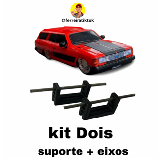 PAR DE SUPORTE P/ Rebaixar MINIATURAS Caravan e Opala Diverplas + 2 Eixos Brinde em Oferta na Shopee