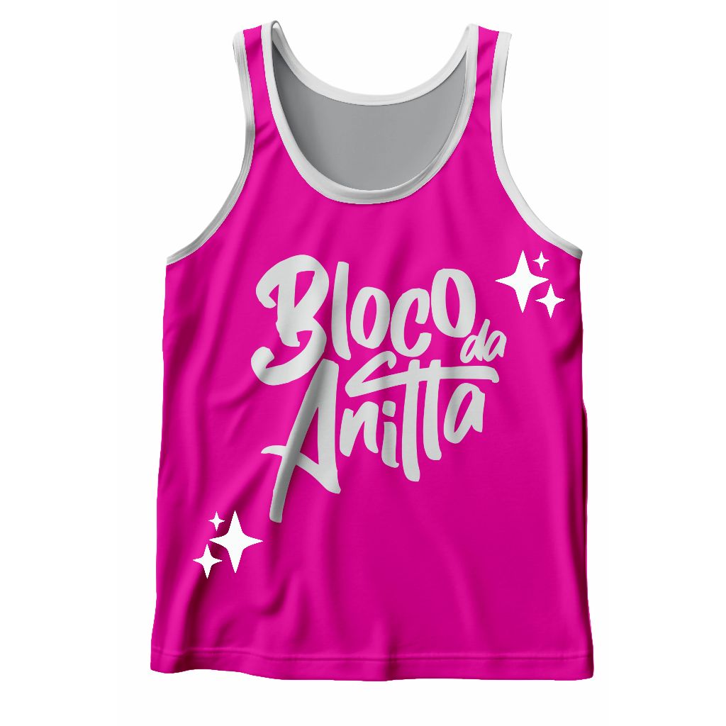 Camisa sem manga Abadá Carnaval Bloco da Anitta