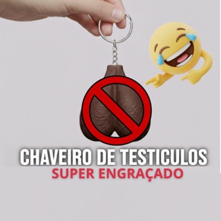 Chaveiro Engraçado de Testículos, Presente Criativo e Cheio de Humor em Oferta na Shopee