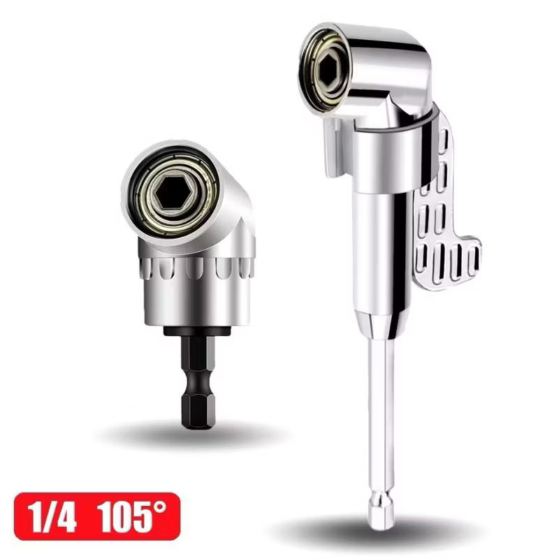 Adaptador Angular 105° para Parafusadeira e Furadeira – Extensor de Bits Magnético 1/4” (6,35mm), Aço Reforçado em Oferta na Shopee