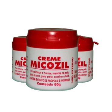 Kit 06 Unidades Creme Micozil Combate de Micose e Mancha - 50g Natural
