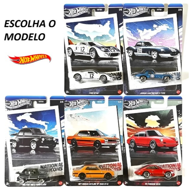 Hot Wheels Silver Series Nacional Icons e Vintage Club Premium/Especial – HRT81 Mattel Original