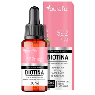 Biotina Liquida 52,2 mcg c/ Vitamina B7 Suplemento Alimentar Liquido Sabor Tutti-Frutti em Oferta na Shopee