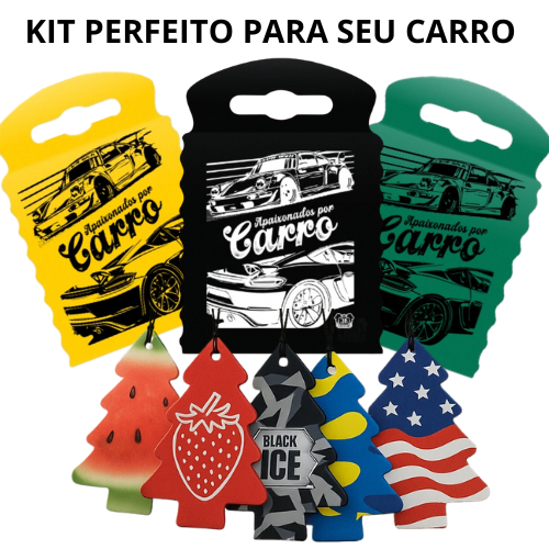 Kit Para Lava Rápido 10 Cheirinhos Para Carro + 10 Lixeirinhas Organizadoras