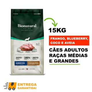 Ração Bionatural Prime para Cães Adultos de Raças Médias e Grandes Sabor Frango - 15kg em Oferta na Shopee