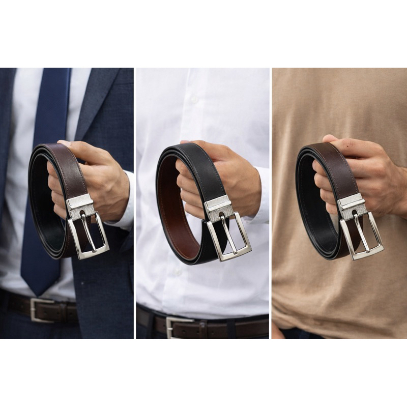 Cinto masculino dupla face - Elegância e versatilidade no seu dia a dia em Oferta na Shopee