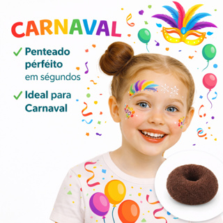 enchimento Rosquinha Coque de cabelo volume donuts esponja carnaval em Oferta na Shopee