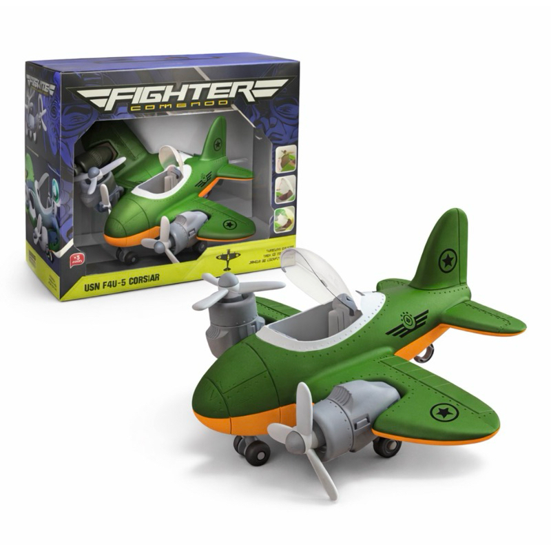 Avião De Brinquedo Fighter Comando Turbina Articulada Infantil Usual Brinquedos