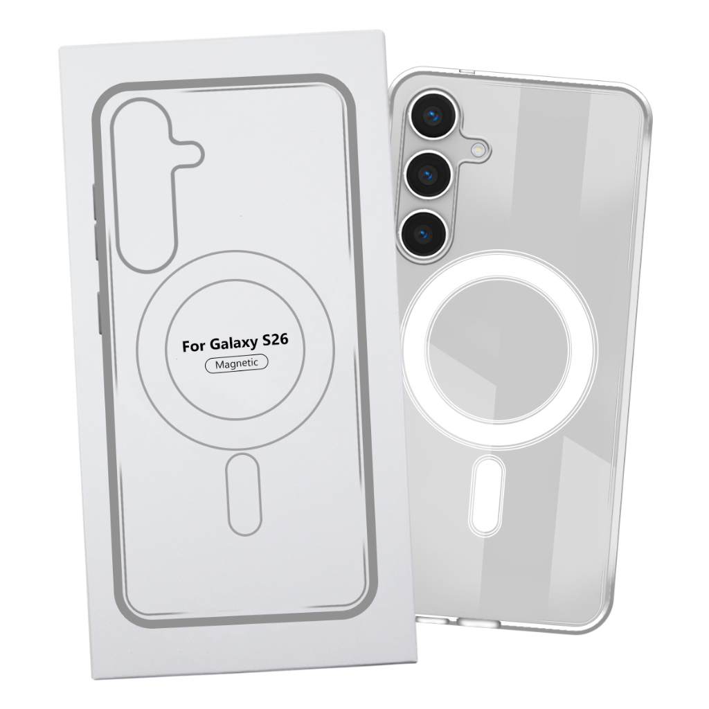 Capa Capinha Transparente Magsafe Magnética Anti Impacto TPU PC Case Para Samsung Galaxy S26 S942 tela 6.3 pol