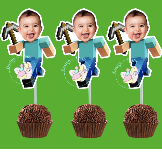 KIT TAGS, TOPPERS PARA DOCINHO, MINECRAFT ,  ROSTINHO PERSONALIZADO TEMA Minecraft