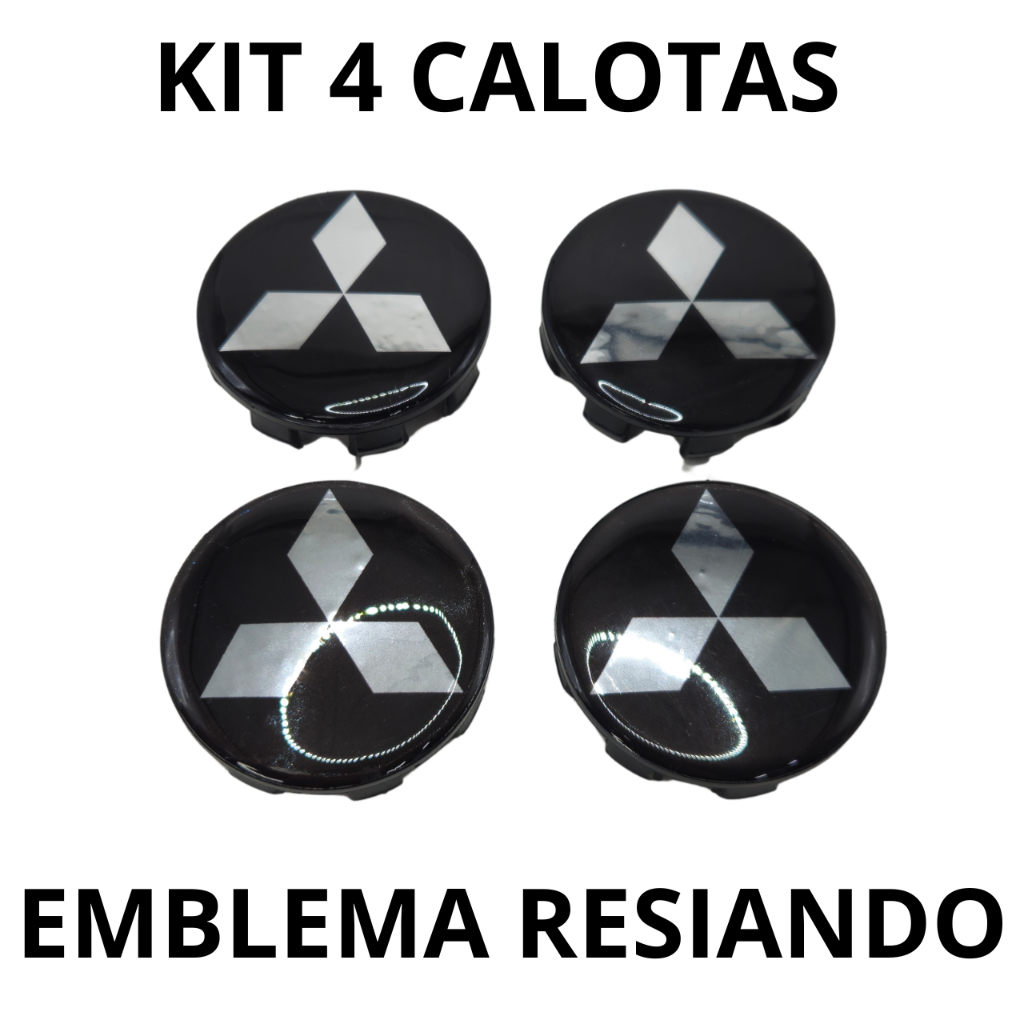 Jogo Calota Central Centro Tampa Roda Mitsubishi L200 Triton 4 Calotas acessórios para carro