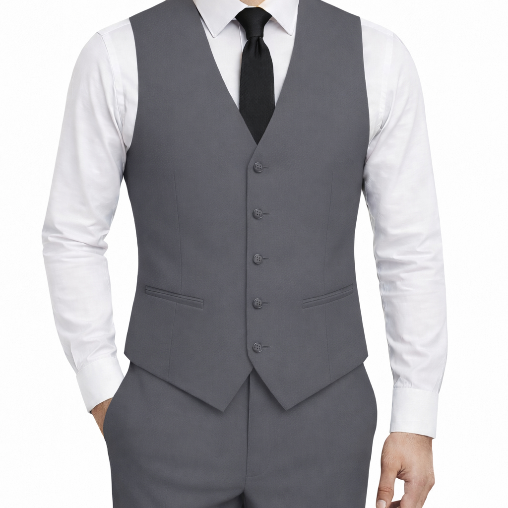 Colete Social Masculino Slim Fit Com Regulagem