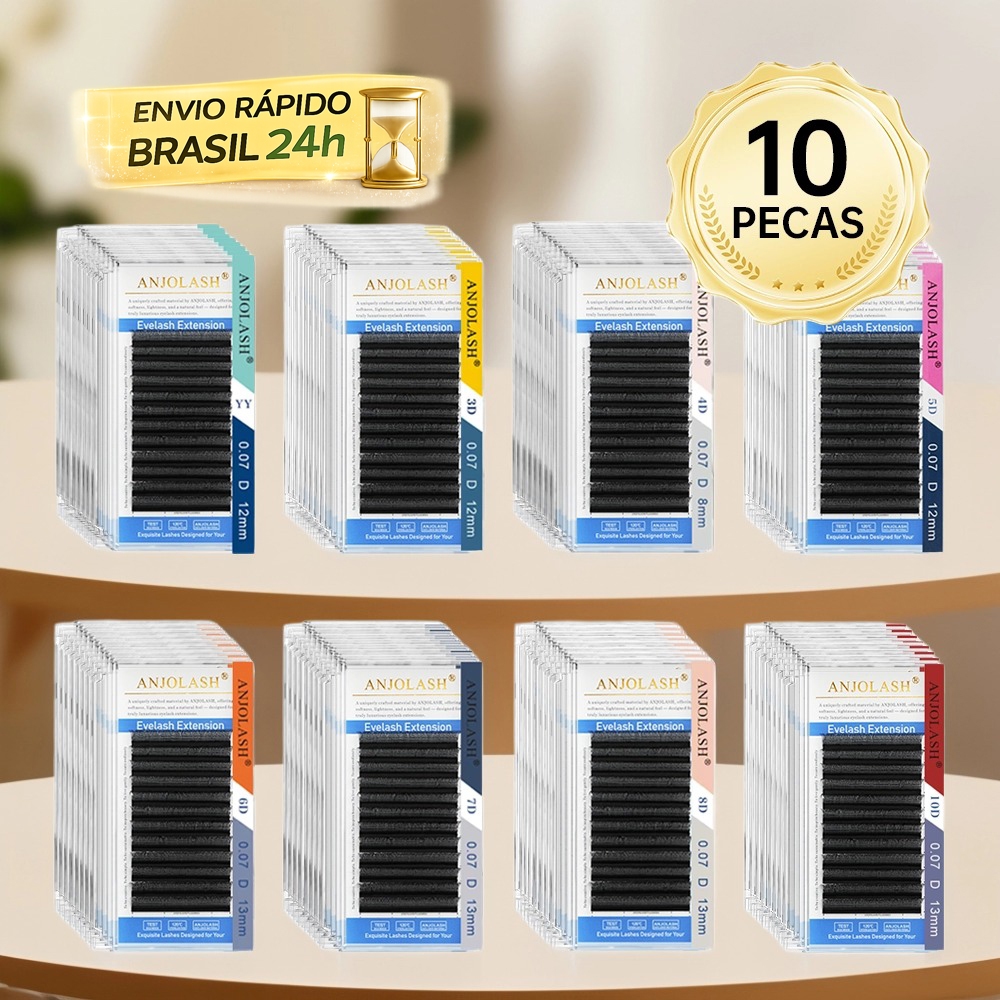 10pcs Cílios YY W 3D 4D 6D 8D 0.07D Faux Mink Natural Suave e Macio Volume Brasileiro em Oferta na Shopee