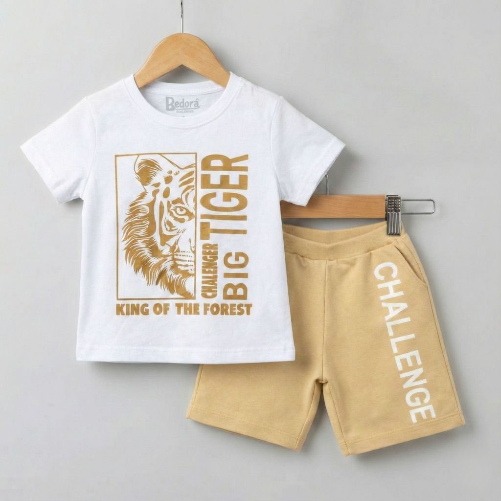 Conjunto Infantil Masculino Menino Verão Camiseta + Bermuda Promoção