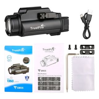 Lanterna Trustfire Gm35 1350 Lumens Encaixe Rápido, Corpo De Metal, USB-C Recarregável
