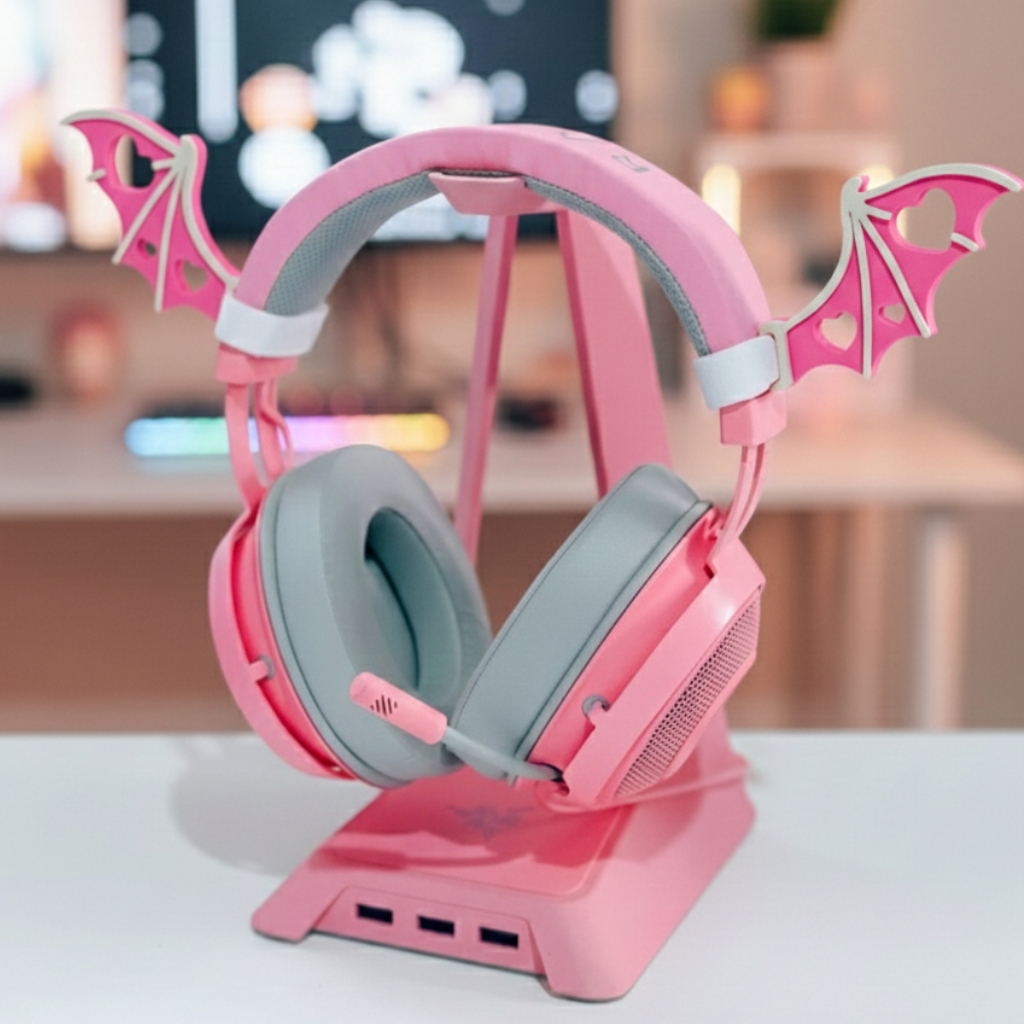 Asas Decorativas para Headset e Fone de Ouvido Acessório | Estilo Cute Bat | Encaixe Universal em Oferta na Shopee