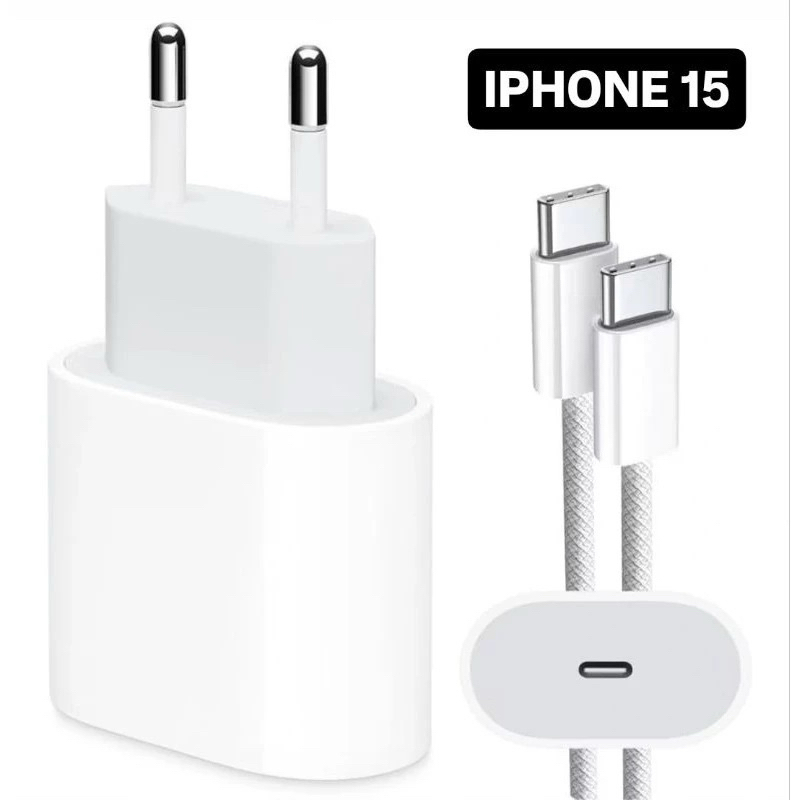 Carregador IphoneOriginal 15 e 16 Pro Max 35W Turbo Fonte USB-C + Cabo Tipo-C Tipo C de 1M Lacrado