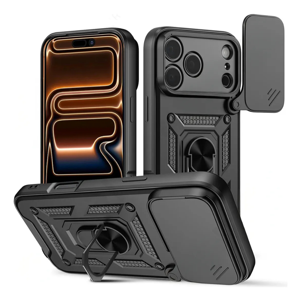 Capa Armadura Blindada Com Suporte P/ Iphone 17/17 Air/17 Pro Max/16e em Oferta na Shopee