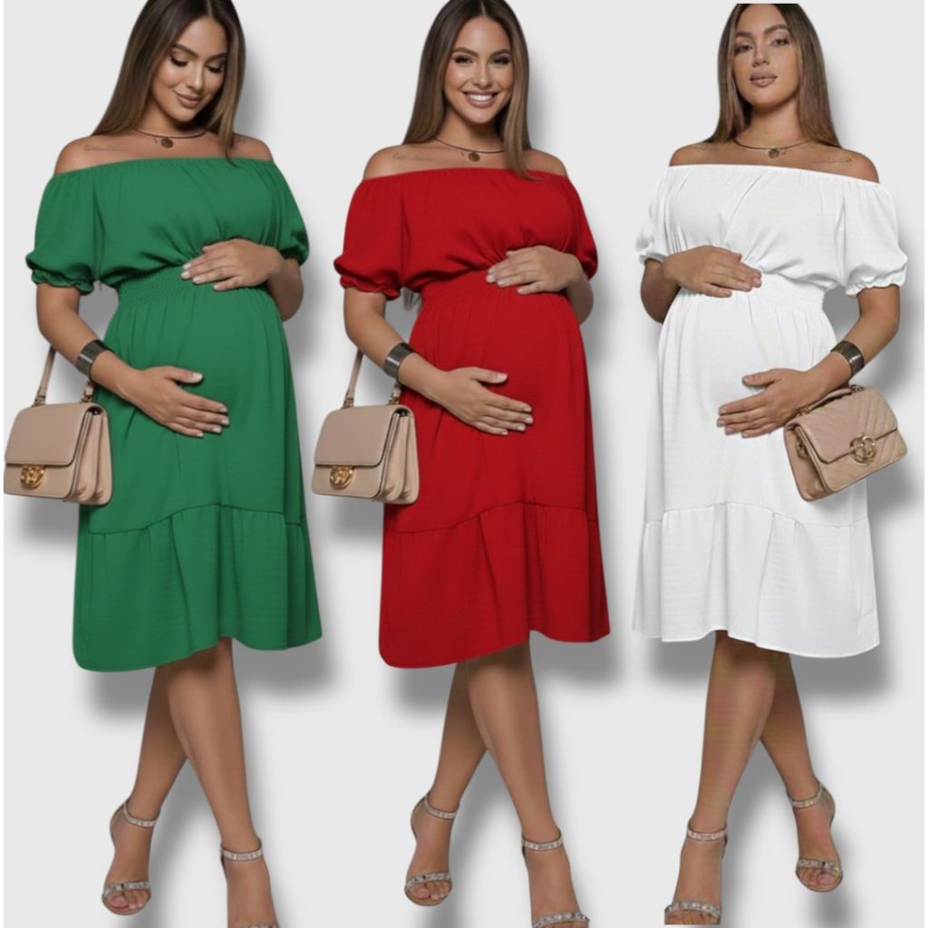Vestido batizado para mãe madrinha larguinho
