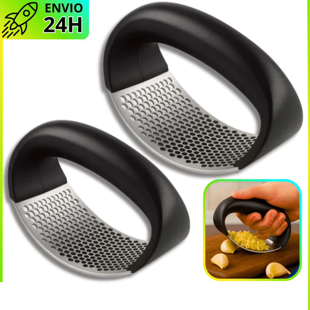 Amassador de Alho em Aço Inox Triturador Amassador De Alho Manual Para Cozinha e Alimentos