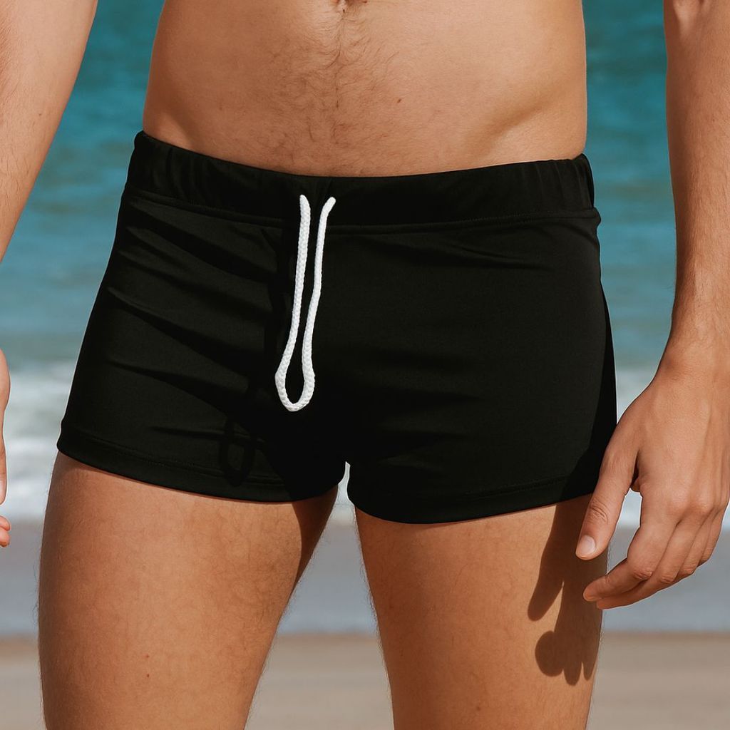 Sunga Boxer Masculina Poliamida Com Forro Praia Piscina Natação Cordão de Regulagem Tecido Premium Verão
