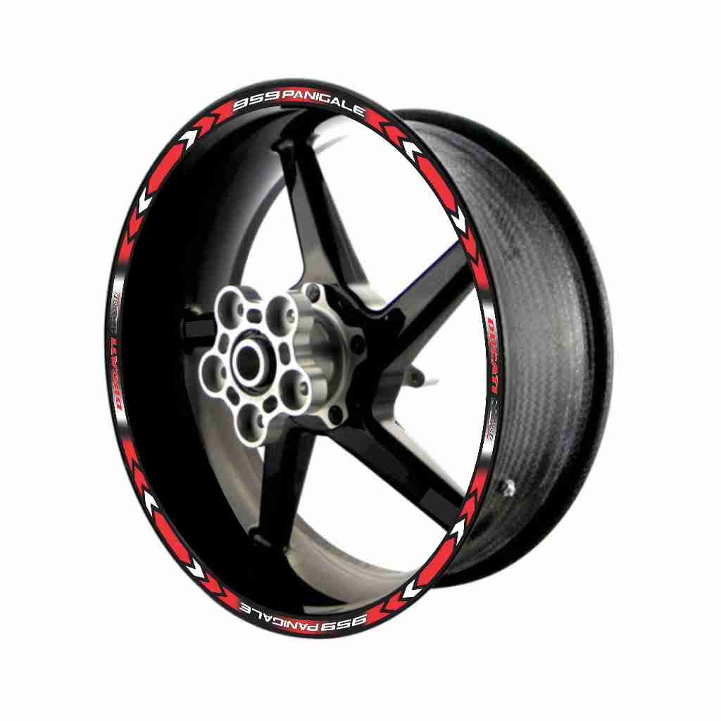 Adesivo Friso Refletivo Roda Moto Ducati 959 Panigale vermelho